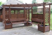 GARDEN WOODEN CORNER PEGOLA GAZEBO ARBOR orginal style