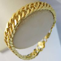 Sell 8" 25G 24K YELLOW GOLD GP SOLID GEP LINK CHAIN BRACELET