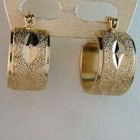 Sell TOP QUALITY 18K YELLOW GOLD GP SOLID GEP HOOP EARRING