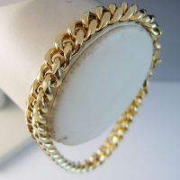 Sell 30G  18K YELLOW GOLD GP SOLID GEP CUBAN LINK BRACELET