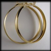 Sell 4.5G 18K YELLOW GOLD GP SOLID EP HUGE HOOP 60MM EARRING