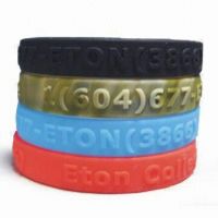 embossed silicon bands