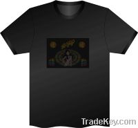 Sell 2011 popular sound activated t-shirt/christmas gift/el t-shirt
