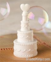 heart cake wedding bubbles