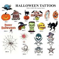 Sell Pumpkin Temporary Tattoo Sticker/Decal for Halloween Decoration