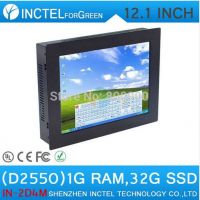 12.1 Inch All-IN-One Desktop touchscreen LED Panel PC with Intel Dual Core D2550 1.86Ghz 1G RAM 32G SSD Windows XP 7 Preloaded