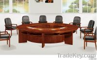 round wooden meeting table supplier
