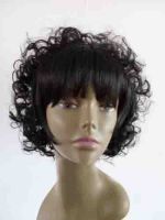 Sell human hair wig with machine weft