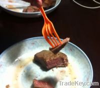 Plastic tableware PP fork for beefsteak