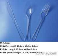 Plastic dinnerware PS fork for beefsteak