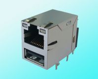 sell rj45 connector with 10/100/100 lan transformer