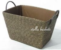 Sell Wheat Straw Handle Storage Basket