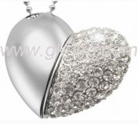 Jewelry Heart usb flash drive with full capacity