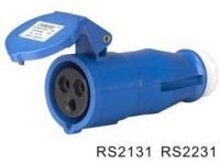 Industrial waterproof plug and socket