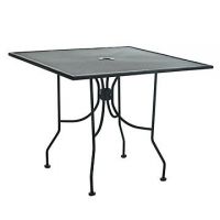 garden steel mesh square dining table
