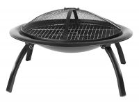 22" Folding round fire pit