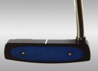 Golf putter with integrated laser aiming gear