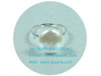 Sell sterling silver ring with 12-13mm freshwater coin pearl