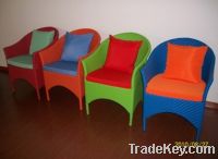Sell outdoor garden rattan/wicker colourful dining chair