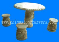 Sell hand carved garden stone table