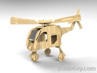 Sell solar woodern helicopter