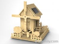 Sell solar woodern house toys