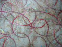 organza acrylic staple fibre cord embroidery(J08007)