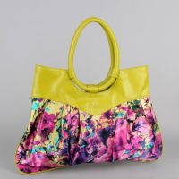 Wholesale Elegant flower color genuine Leather Tote Bag