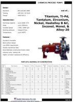 TITANIUM, TANTALUM, ZIRCONIUM PUMPS