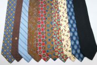 Lot of 500 100% silk ties mixed new/used grade AA