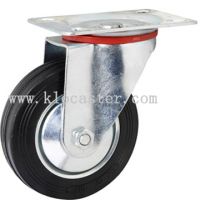 Industrial black rubber casters