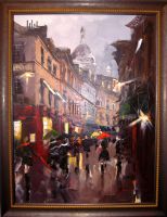Sell oil painting /paris landscape