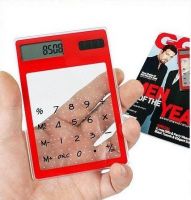 transparent solar calculator, mini solar card calculator