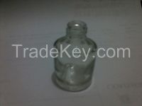 round nail polish glass bottle