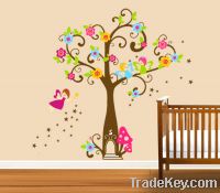 Sell colorful tree window sticker for home decoration