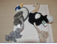 Plush  dog toy- egret and ostrich