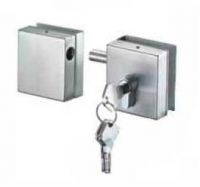 Stainless steel double door type glass door lock