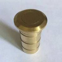 Stainless steel gold plated dust proof socket 25x39mm