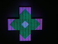 Full color LED pharmacy cross