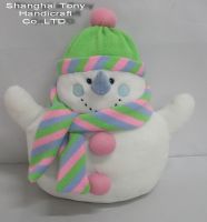 plush toy, plush snowman, soft snowman toy, stuffed snowman