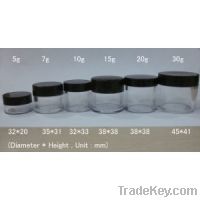 Sell Clear Plastic Jar With Black Dome Cap