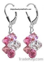 A11779V - Earrings - Crystal Shades Of Pink Leverbacks