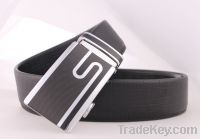 Sell men leather belt in black , dress genuine leather  belt