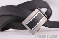 Sell Classial  men leather belt in black , dress genuine leather  belt
