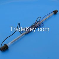 Glass tube defrost heater for refrigerator use
