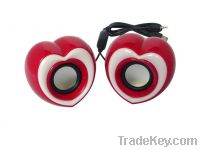 Sell 2012 Newest Heart shaped usb speaker with good sound