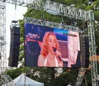 Sell rental led display with hanging bar structure rent led display bo