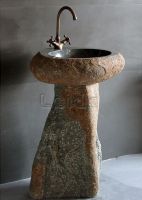 Natural stone sink with pedestal LD-G004