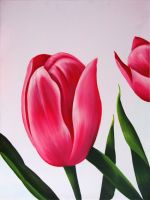 sell red flower painting from home decoration