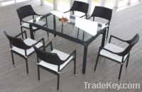 C558 Stackable Outdoor chairs and table
